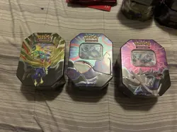 Pokemon TCG Azure Legends Tin Set - Kyogre EX Dialga EX Xerneas EX Sealed Lot 3 - Image 1