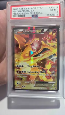 2016 POKEMON XY BLACK STAR PROMO #XY121 FULL ART/CHARIZARD EX PSA 6 - Image 1