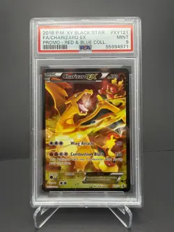 2016 POKEMON XY BLACK STAR PROMO #XY121 FULL ART/CHARIZARD EX PSA 9 - Image 1