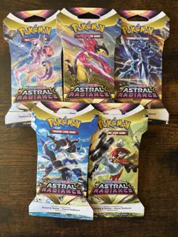 Pokemon TCG Sword & Shield Astral Radiance Blister Packs - Complete Art Set of 5 - Image 1
