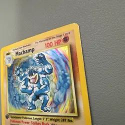Pokemon TCG Machamp Holo Rare Card Base Set 8/102 1st Edition MP - Image 3