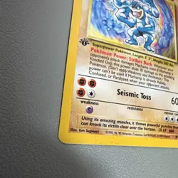 Pokemon TCG Machamp Holo Rare Card Base Set 8/102 1st Edition MP - Image 4