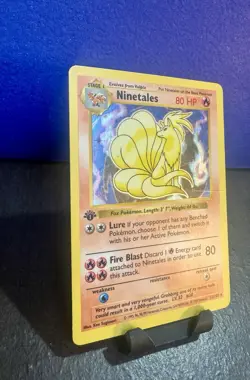 Pokemon Ninetales Holo Rare TCG Card Base Set, Shadowless, First Edition - Image 4