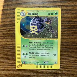 Pokemon TCG Weezing Expedition Base Set 032/165 Holo Rare English 2002 80 HP - Image 1