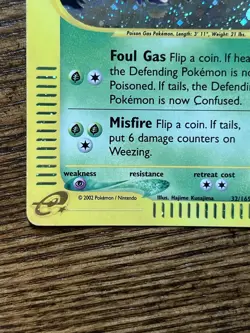 Pokemon TCG Weezing Expedition Base Set 032/165 Holo Rare English 2002 80 HP - Image 5