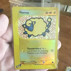2002 Pokemon TCG Expedition Base Set Mareep 119/165 Reverse Holo NM - Image 1