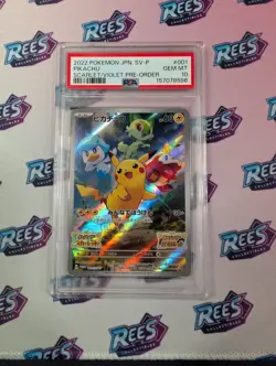 PIKACHU 001/SV-P SCARLET & VIOLET PRE-ORDER SV PROMO POKEMON JAPANESE PSA 10 - Image 1