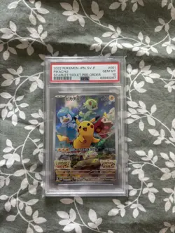 PIKACHU 001/SV-P SCARLET & VIOLET PRE-ORDER SV PROMO POKEMON JAPANESE PSA 10 - Image 1