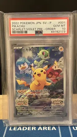Pikachu 001/SV-P Scarlet & Violet Pre-order Sv Promo Pokemon Japanese PSA 10 - Image 1