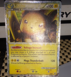 Pokemon Co Raichu (Prime) 83/90 HS Undaunted Holo Ultra Rare 100 HP Eng 2010 - Image 1