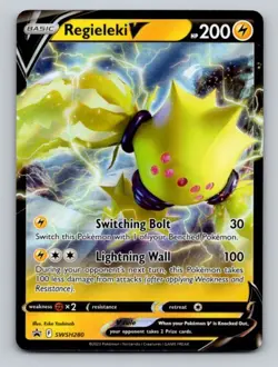 Regieleki V SWSH280 Crown Zenith Black Star Promo Pokemon Card - NM Near Mint - Image 1