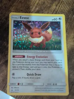 McDonald's Holo Pokemon TCG Eevee Card 2018 Promo 11/12 Collection - Image 1