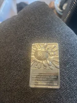 23K Gold Plated 1999 Burger King Pokemon POLIWHIRL Trading Card - Image 3