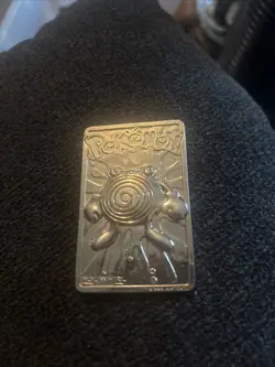 23K Gold Plated 1999 Burger King Pokemon POLIWHIRL Trading Card - Image 4