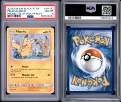 PSA 8 Pikachu 2019 SM162 Sun & Moon Black Star Promo Holo Card TCG Pokemon - Image 3