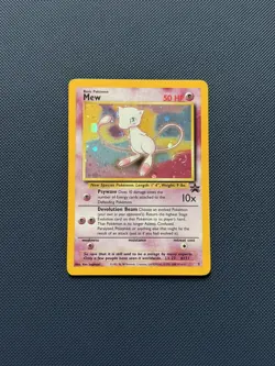 Pokemon Mew TCG Black Star Holo Card 9 WOTC Promo SWIRL - Image 1