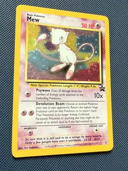 Pokemon Mew TCG Black Star Holo Card 9 WOTC Promo SWIRL - Image 3