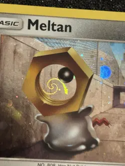 Meltan SM177 Holo HD Swirl 🌀 Black Star Promo Cosmos Pokemon Card Sun & Moon - Image 2