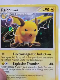 Pokemon Raichu DP21 Diamond & Pearl Black Star Promo Holo Rare TCG Card LP/MP+ - Image 3