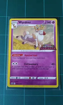 Pokemon Card Black Star Promo SWSH206 Wyrdeer Holo Astral Radiance Stamped MP - Image 1