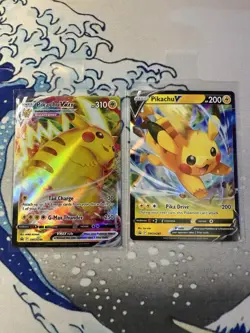 PIKACHU VMAX SWSH286 & PIKACHU V SWSH285 PROMO CARDS NM Pokemon TCG Black Star - Image 1