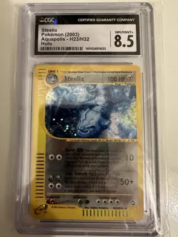 Pokemon Card Steelix Aquapolis Holo Rare H23/H32 CGC 8.5 - Image 1