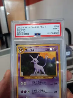 Espeon Promo Japanese Psa 9 Mint 2000 Neo 2 Card 196 Cool Cat Creature P.M. - Image 4