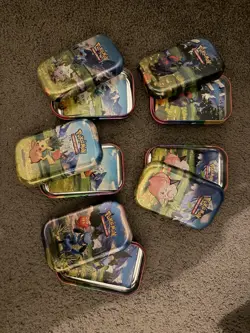 Pokemon TCG Mega Evolution Ascended Heroes Mini Tin Full Art Set Of 5 (EMPTY) - Image 1