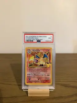 PSA 9 2021 Pokemon TCG Celebrations Classic Collection Charizard Holo 4/102 - Image 1