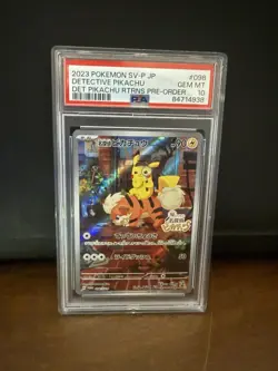 Pokemon Detective Pikachu Japanese Full Art Promo 098/SV-P PSA 10 - Image 1