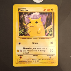 Wizards Pokemon TCG Pikachu 58/102 Base Set Regular Common 40HP English 1999 - Image 1