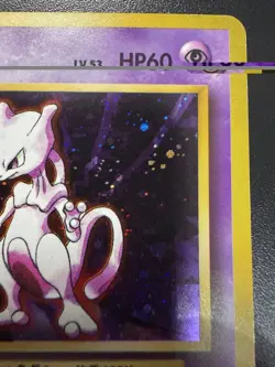 1996 POKEMON BASE SET JAPANESE NO RARITY SYMBOL #150 MEWTWO HOLO RAW UNGRADED - Image 3