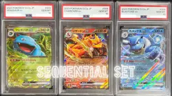 PSA 10 Charizard Venusaur Blastoise ex RR 003 006 009 SEQ set Japanese Pokemon - Image 1