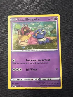 Galarian Slowpoke SWSH126 Evolving Skies Black Star Promo Holo Pokemon Card NM - Image 1
