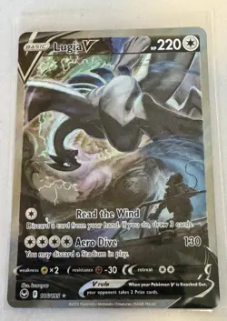 Pokemon LUGIVA186/195 Silver Tempest Full Art Holo Ultra Rare 220 HP Pokemon TCG - Image 5