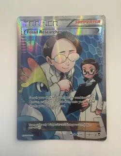 Pokemon Fossil Researcher 110/111 XY Furious Fists Ultra Rare Full Art Holo - Image 1