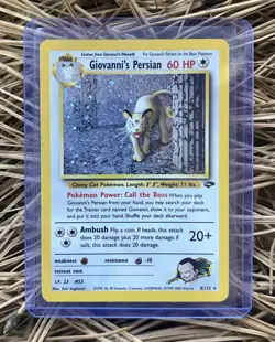 Pokemon Giovanni's Persian Gym Challenge 8/132 Holo Rare Unlimited 60 HP English - Image 1