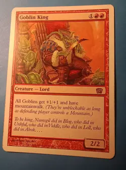 MTG 2X Goblin King Rare 8th Edition Magic The Gathering 190/350 LP free P&P - Image 2