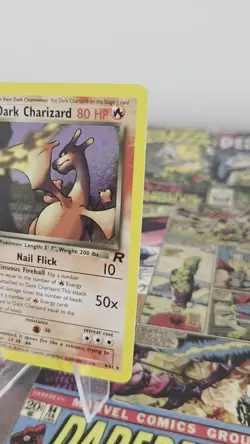 Dark Charizard 4/82 1st Edition Pokemon Card Team Rocket 1st Rare Holo NM - Image 2