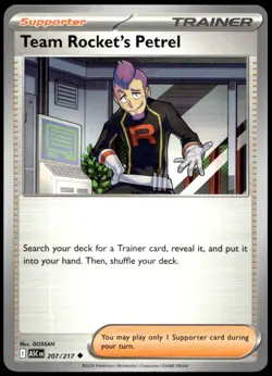 TEAM ROCKET'S PETREL 207/217 ASC ASCENDED HEROES POKEMON UNCOMMON NM - Image 1