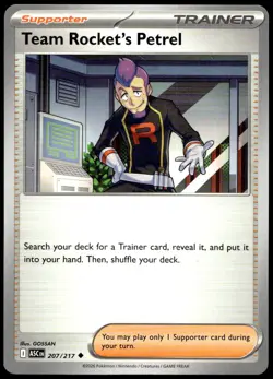 TEAM ROCKET'S PETREL 207/217 ASC ASCENDED HEROES POKEMON UNCOMMON NM - Image 1