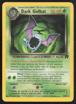 Pokemon TCG | Dark Golbat 24/82 | Team Rocket Rare | Moderately Played - Image 2