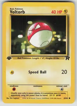 Voltorb 69/82 Common Team Rocket Pokemon 1st Edition Lightly Played - Image 1