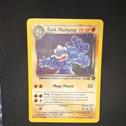 Dark Machamp 10/82 Team Rocket, Unlimited Holo Rare 70 HP Pokemon Card, Eng - Image 1