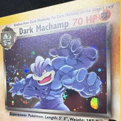 Dark Machamp 10/82 Team Rocket, Unlimited Holo Rare 70 HP Pokemon Card, Eng - Image 5