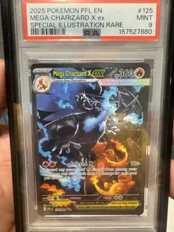Pokemon Mega Charizard X ex Phantasmal Flames 125/094 SIR PSA 9 Mint - Image 1