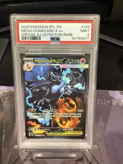 Pokemon Mega Charizard X ex Phantasmal Flames 125/094 SIR PSA 9 Mint - Image 1