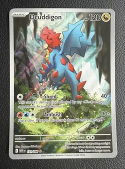 Pokemon TCG Druddigon 151/086 White Flare Illustration Rare Holo Card English NM - Image 1