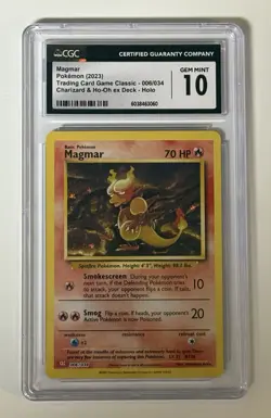 Pokemon TCG Classic Collection Magmar Holo CGC Graded 006/034 English 2023 - Image 1