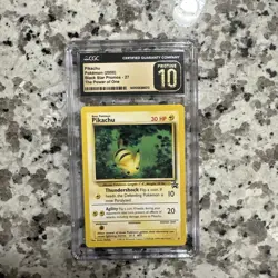 2000 POKEMON BLACK STAR PROMOS THE POWER OF ONE #27 PIKACHU CGC 10 PERFECT - Image 1